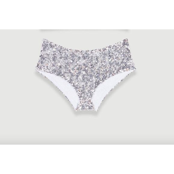 Maje Silver Tutterfly Sequin Culotte Hipster Shorts - Picture 8 of 13